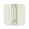 Deltana 4" x 4" X 5/8" Radius, Spring Hinge, White
