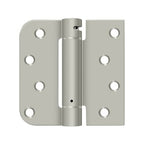 Deltana Spring Hinge 4" x 4" x 5/8" Radius, Square Hinge Satin Nickel
