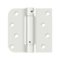 Deltana 4" x 4" x 5/8" Square Spring Hinge White Left Hand