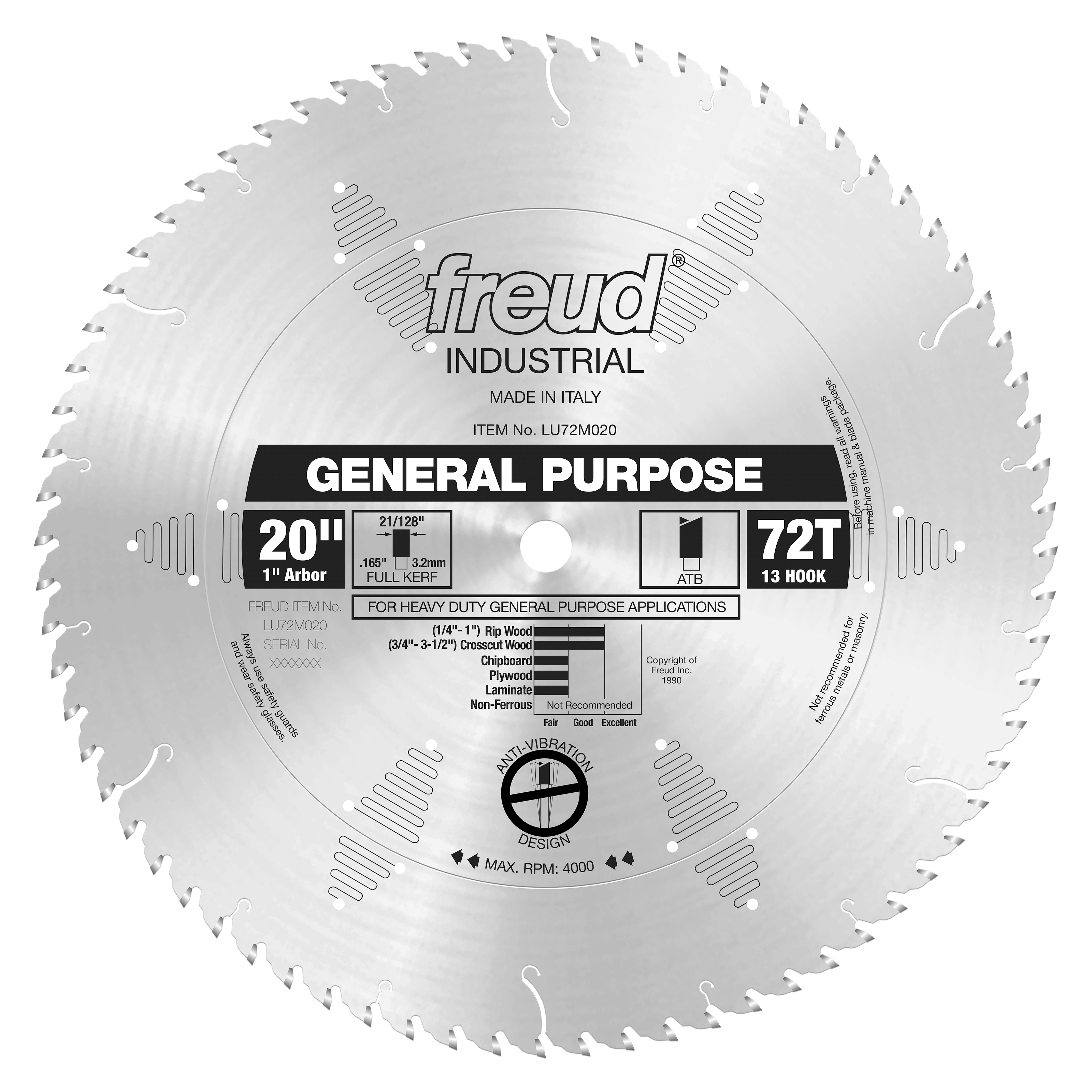 Freud Industrial Carbide Saw Blades 20" Diameter Silver