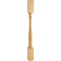 Hardware Resources Turned Post Rubberwood 35-1/2" Length 3" Width