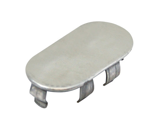 Closet Rod Endcaps For Oval Rod, Polished Chrome