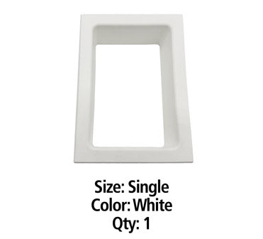 White Electrical Trim Ring Single