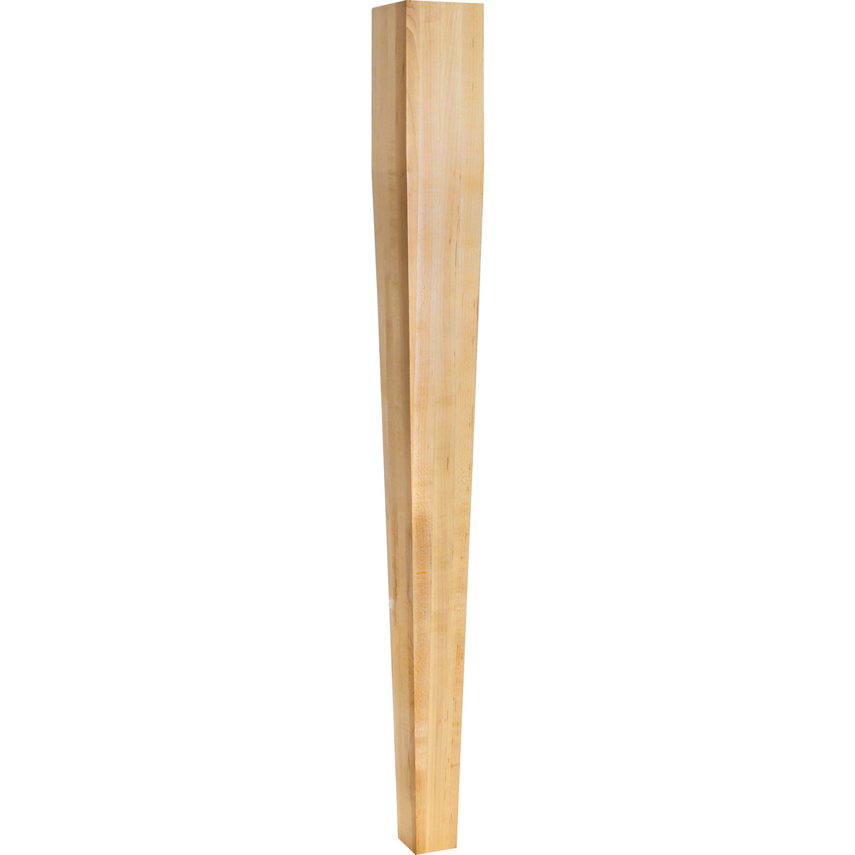 Hardware Resources Four Sided Tapered Wood Post Rubberwood 35-1/2 in. length 3-1/2 in. width