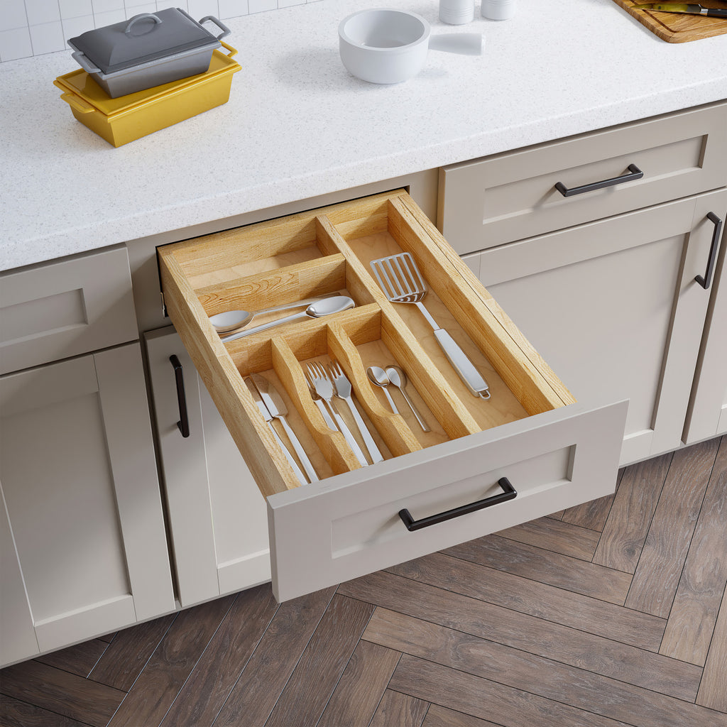 Hardware Resources Adjustable Drop-In Cutlery Drawer Insert