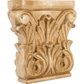 Hardware Resources Acanthus Capital Rubberwood 6" W x 1-1/4" D x 6" H Size
