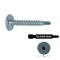 #10 Power Head Screws Torx Drive With Nibs Zinc Finish 17 Type 1-1/2" Length Single Pack