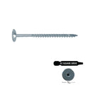 #10 Power Head Screws Square Drive With Nibs Zinc Finish 17 Type 2" Length