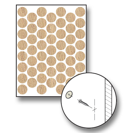 Unfinshed Wood Fastcap 9/16" Diamitor