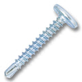 #10 Power Head Sheet Metal Screws Square Drive With Nibs Zinc Finish 1-1/2" Length