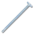 #10 Power Head Sheet Metal Screws Square Drive With Nibs Zinc Finish 3" Length