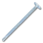 #10 Power Head Sheet Metal Screws Square Drive With Nibs Zinc Finish