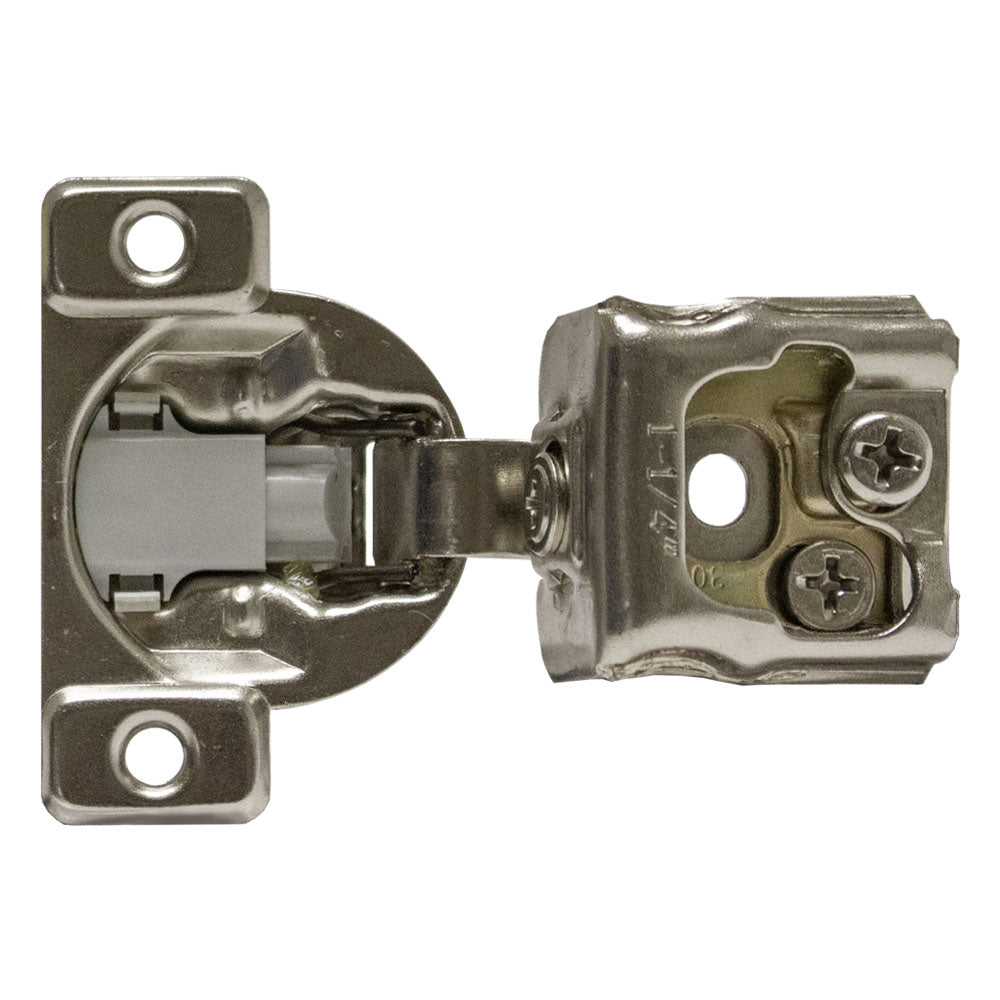Kompakt Simple+ Soft Close, 1-1/4" Overlay 3D-Cam Face Frame Hinges, 105-Degree Opening, Screw-On