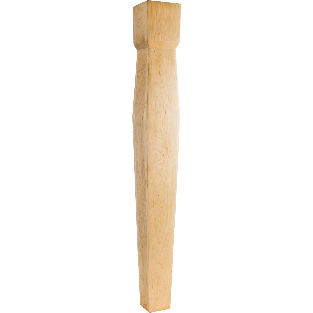 Hardware Resources Diamond Tapered Post Rubberwood 42" Length 5" Width
