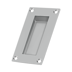 Deltana Flush Pull, Rectangular, Stainless Steel, Brushed Stainless Steel, 4"