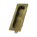 Deltana Flush Pull Rectangle 3-1/8" x 15/16" Antique Brass 3-1/8" Length