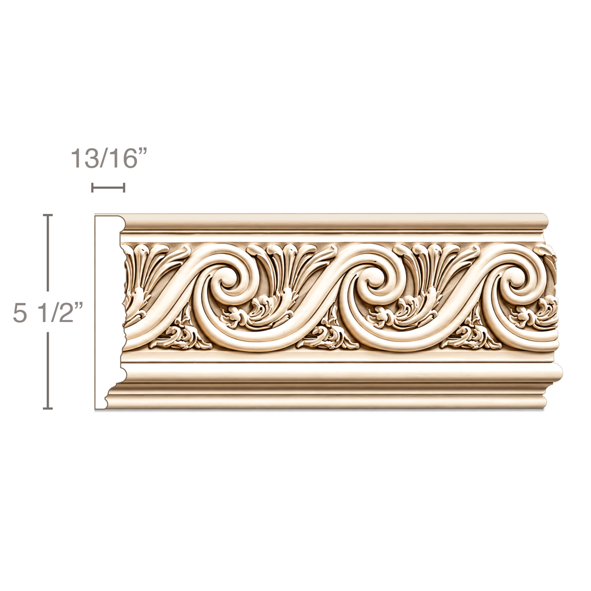 Running Coin, 1/2''w x 3/8''d x 8' length Maple