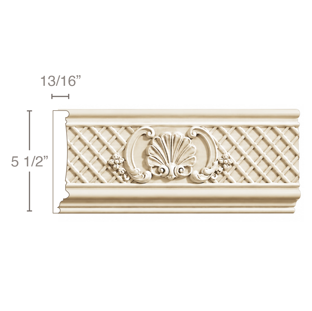 Rope Half Round, 1 1/4"w x 5/8"d x 8' length Maple