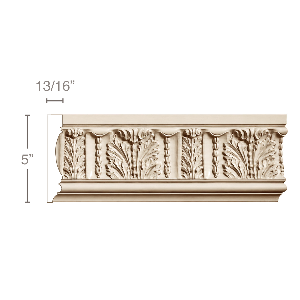 Grand Traditional Capital, 6 7/8"w x 9 1/4"h x 3 3/8"d, (accepts up to 4"w x 2"d) Cherry
