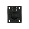 Deltana Flush Ring Pull, Paint Black, 1-3/4'' x 1-3/8''