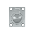 Deltana Flush Ring Pull, Brushed Chrome, 1-3/4'' x 1-3/8''