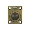 Deltana Flush Ring Pull, Antique Brass, 1-3/4'' x 1-3/8''