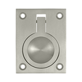 Deltana Flush Ring Pull, Satin Nickel, 2-1/2'' x 1-7/8''