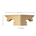 Extra Large Acanthus Rosette (Rosettes have sculpted profiles), 5 1/2 '' dia. x 1 3/4'' Cherry