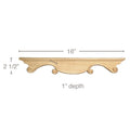 Egg & Dart Lipping Panel Mould(Lips 1/4 to 1/2), 1 1/2''w x 3/4''d x 8' length Cherry