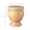 Grand Acanthus Corbel, 8 5/8"w x 34"h x 4 1/2"d Cherry