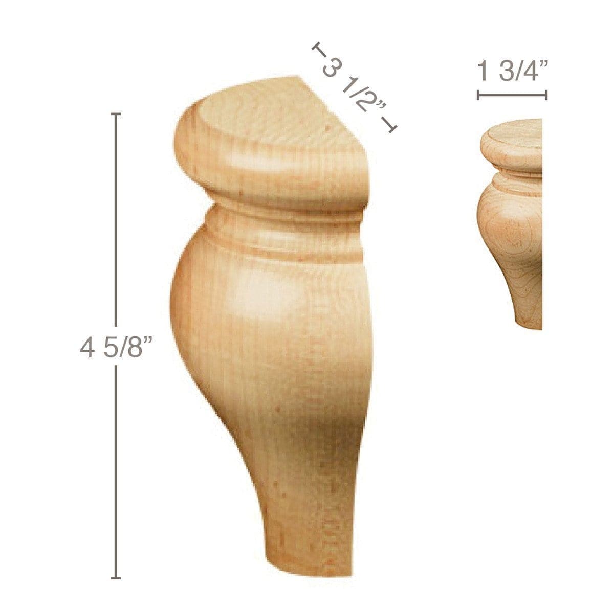 Grand Acanthus Leaf, 7"w x 12"h x 1 1/2"d Maple