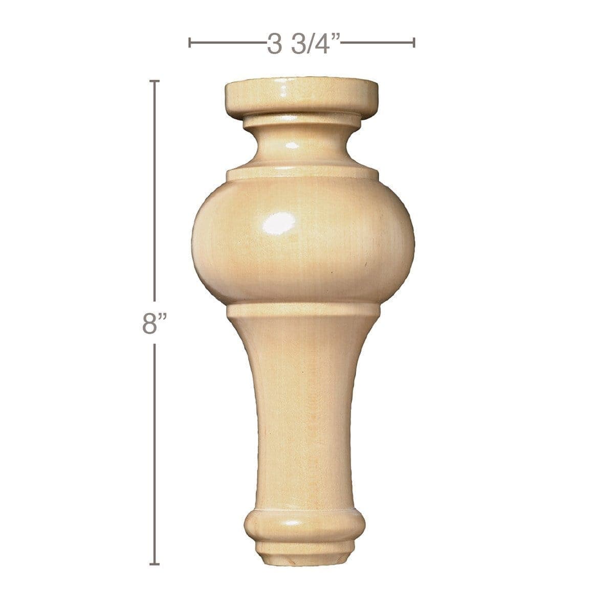 Fluted, 2 1/2"w x 13/16"d Resin
