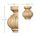 Extra Large Square Plynth, 8"w x 5"h x 2 1/4"d, (accepts up to 5"w x 3/4"d) Lindenwood