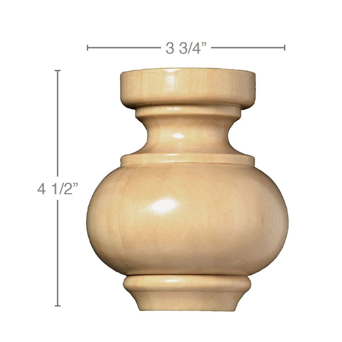 Fluting, 3 3/4''w x 13/16''d Poplar