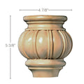 Egg & Dart with Bead and Barrel, 1 5/8''w x 11/16''d Resin
