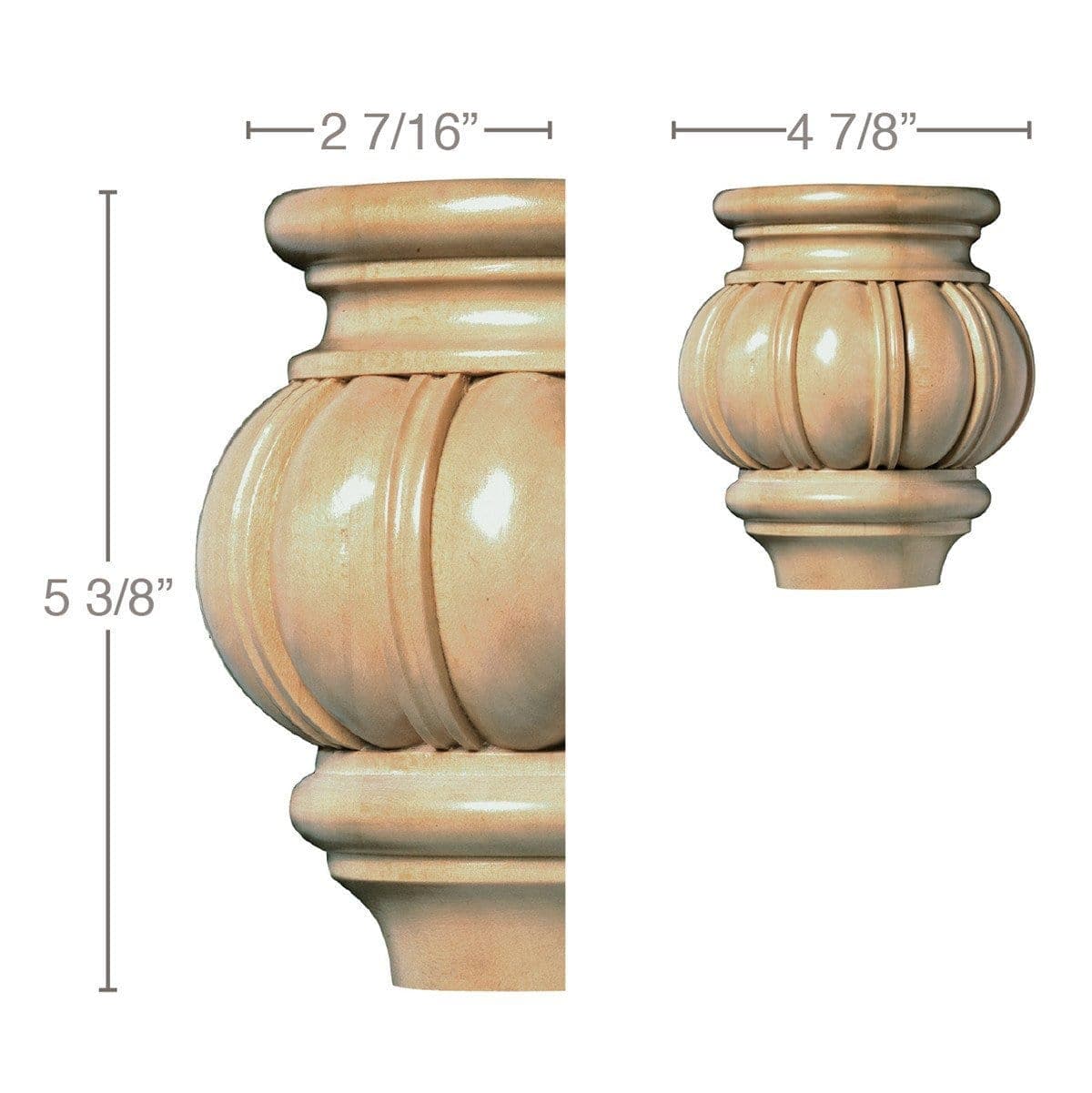 Extra Large Traditional Corbel, 7 5/8"w x 26 1/2"h x 8 1/2"d Cherry