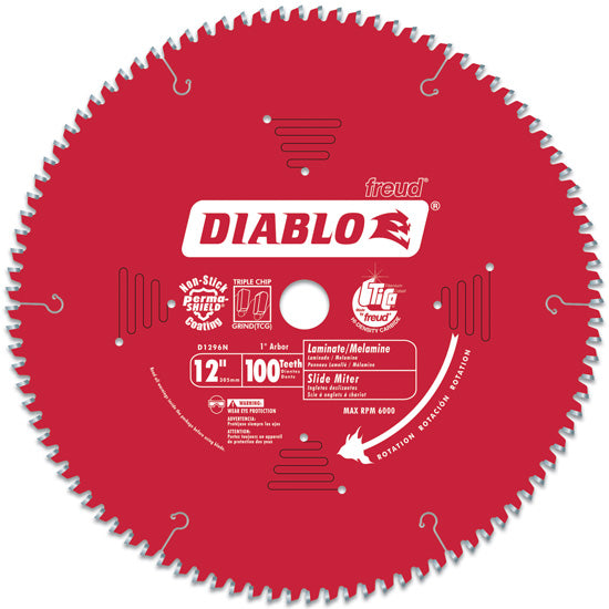Diablo Wood Demon™ Ultimate Polished Finish Saw Blade for Wood 12" Diameter