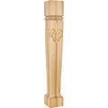 Hardware Resources Bull Nose Fleur-de-Lis Post Cherry 35-1/2" Length 5" Diameter