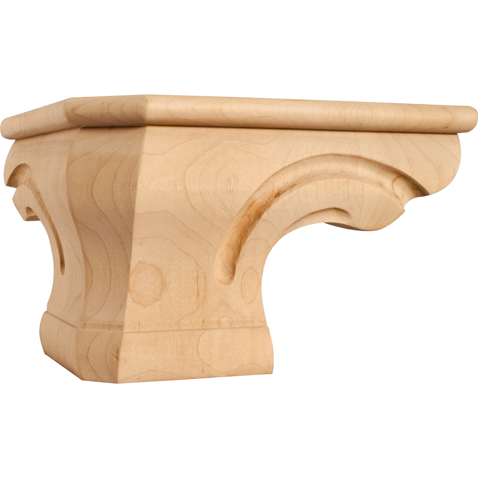 Hardware Resources Rounded Corner Pedestal Foot Cherry 4-1/2" Height