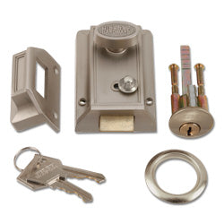 Night Latch & Locking Cylinder - Satin Nickel
