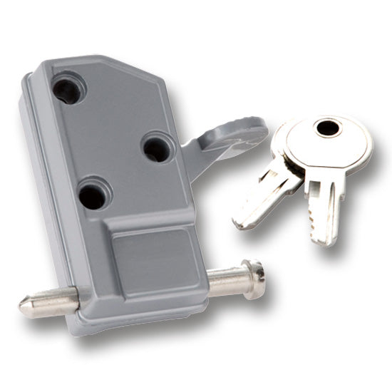 Keyed Alike Patio Door Lock - Aluminum Tone