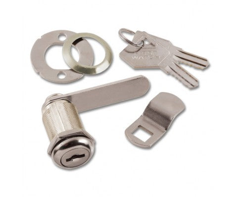 Cabinet & Drawer Cam Lock, 3/4" Max Thickness, Keyed Alike #601, Chrome