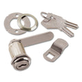 Cabinet & Drawer Cam Lock, 3/4" Max Thickness, Keyed Different, Chrome