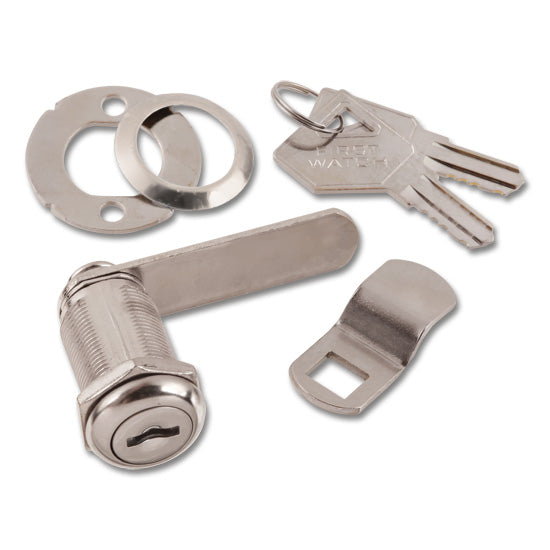 Cabinet & Drawer Cam Lock, 3/4" Max Thickness, Keyed Alike #601, Stainless Steel