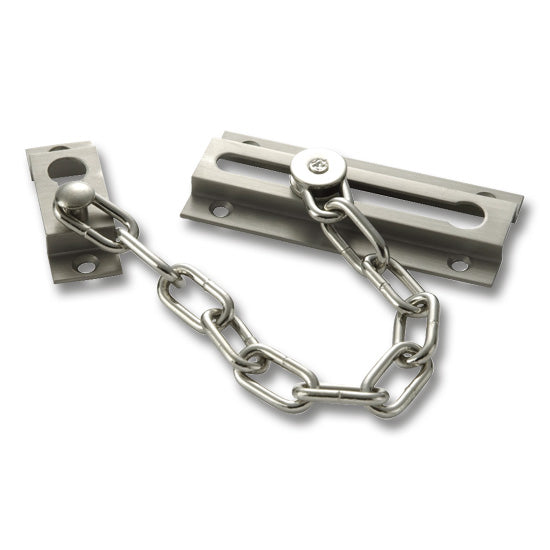 Chain Door Guard  Solid Brass - Satin Nickel Finish
