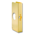 First Watch Door Reinforcer Solid Brass Polished Brass 4" x 9" Dimentions 1-3/8" Door Thickness