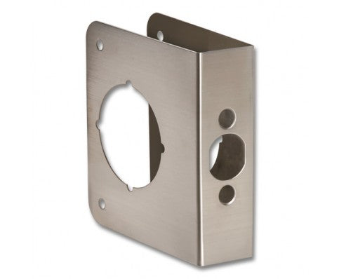 First Watch Door Reinforcer Solid Brass Polished Brass 4" x 4-1/2" Dimentions 1-3/8" Door Thickness