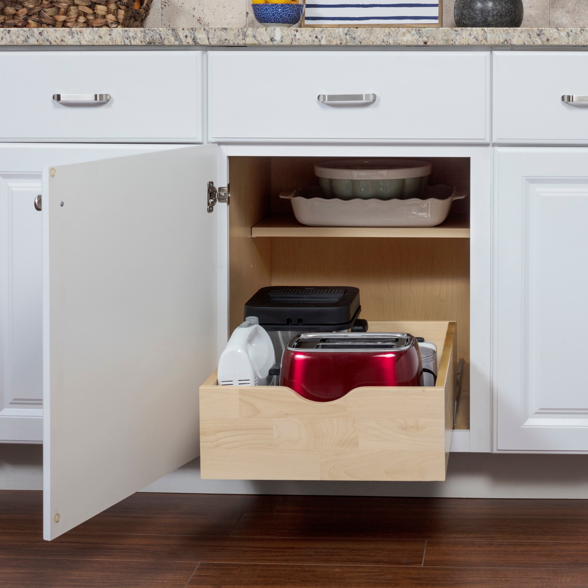 Hardware Resources Wood Rollout Drawer 18" Width