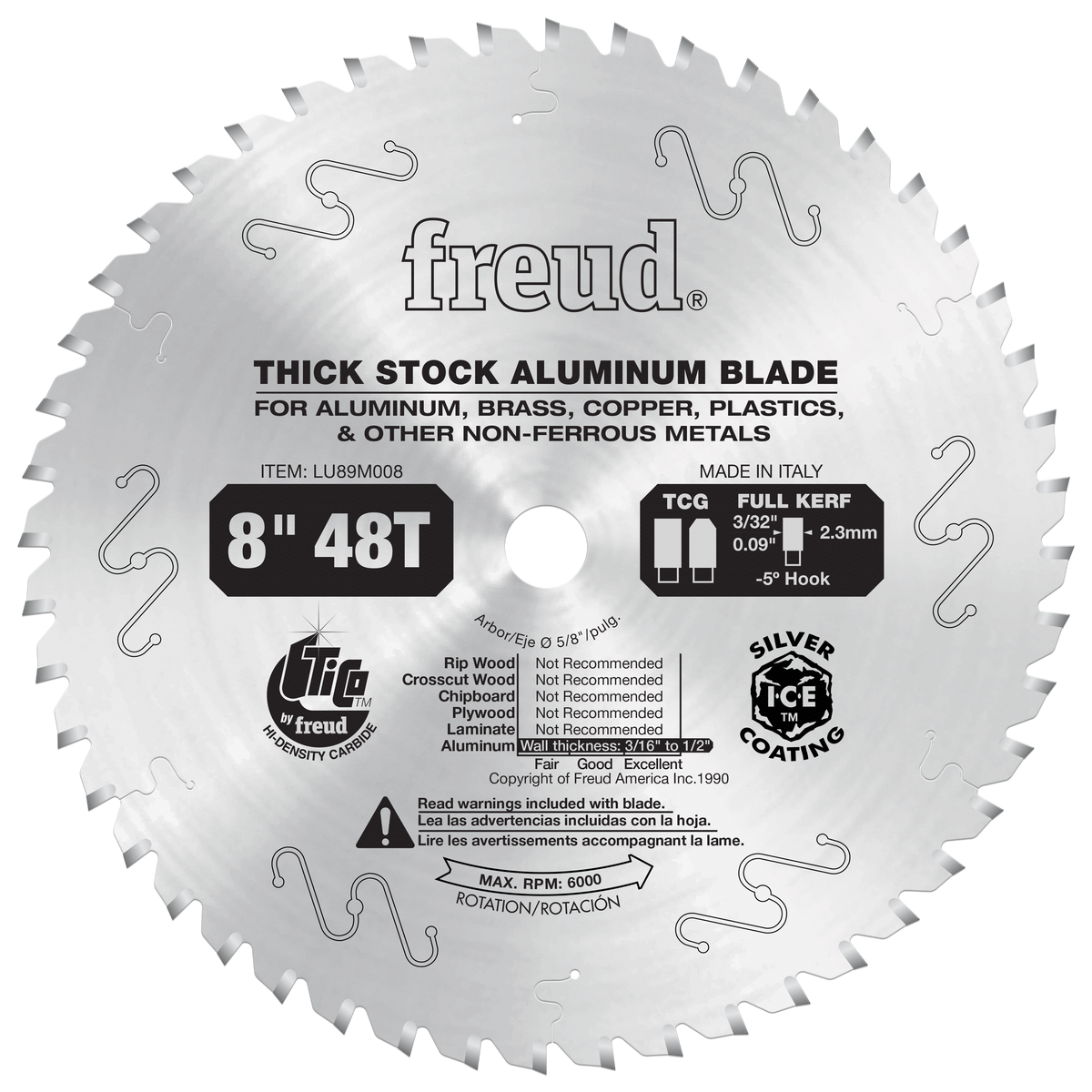 Freud Thick Non-Ferrous Metal Blade 8 in. Diameter