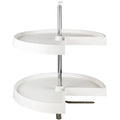 Hardware Resources Pie-Cut 2 Shelf Plastic Lazy Susan Set 24" Diameter